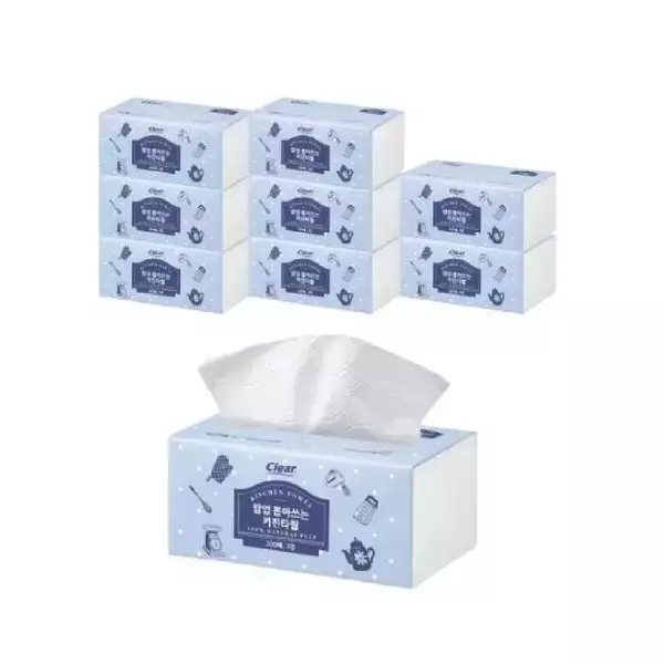 Clear 抽取式廚房紙巾 3層 100張 9包