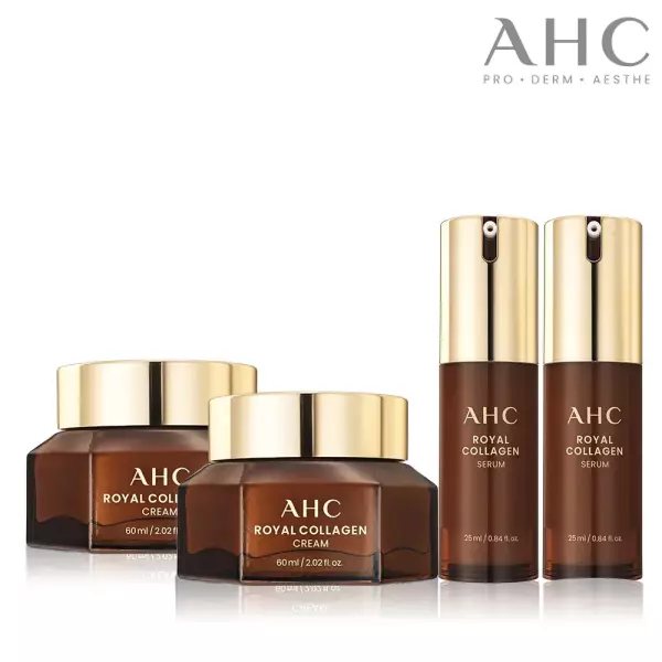 AHC 로얄 콜라겐 크림 60ml 2개+세럼 25ml 2개+쇼핑백