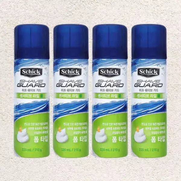 Schick Shave Guard Sensitive Lime Foam 210g x 4